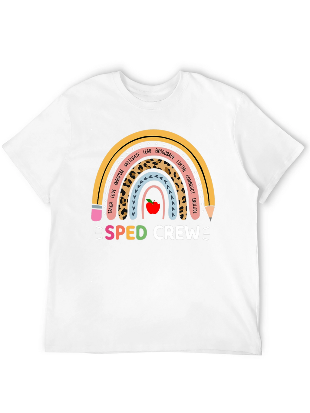SPED Crew Rainbow Pencil Teacher T-Shirt