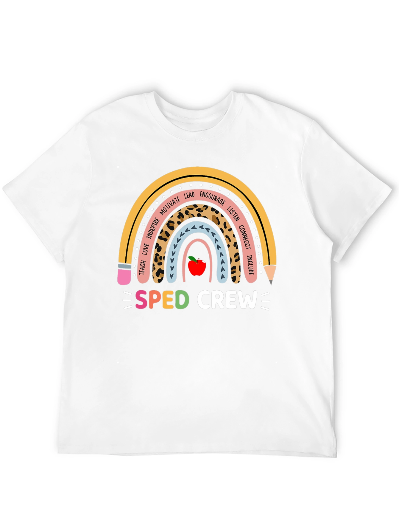 SPED Crew Rainbow Pencil Teacher T-Shirt