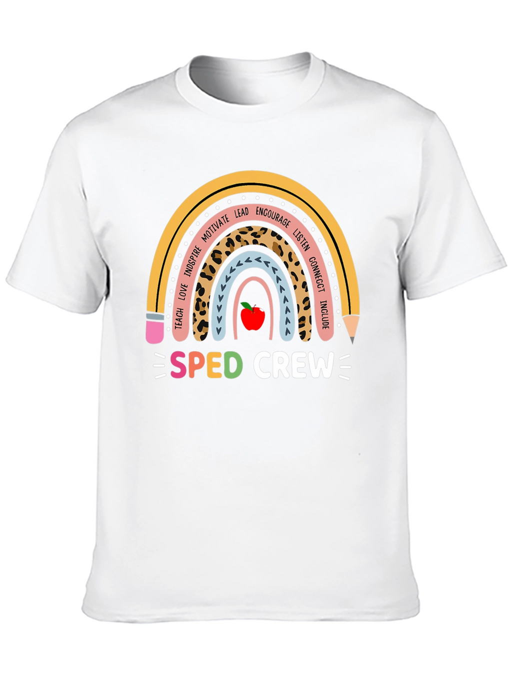 SPED Crew Rainbow Pencil Teacher T-Shirt