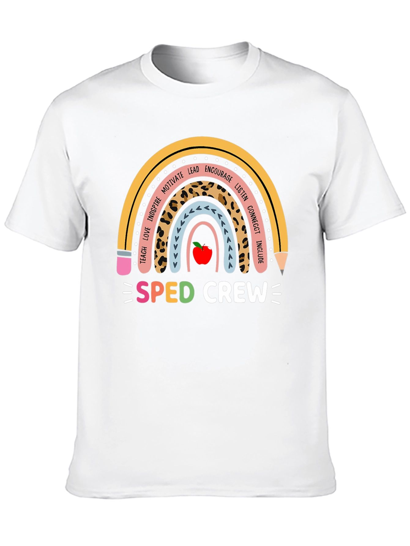 SPED Crew Rainbow Pencil Teacher T-Shirt