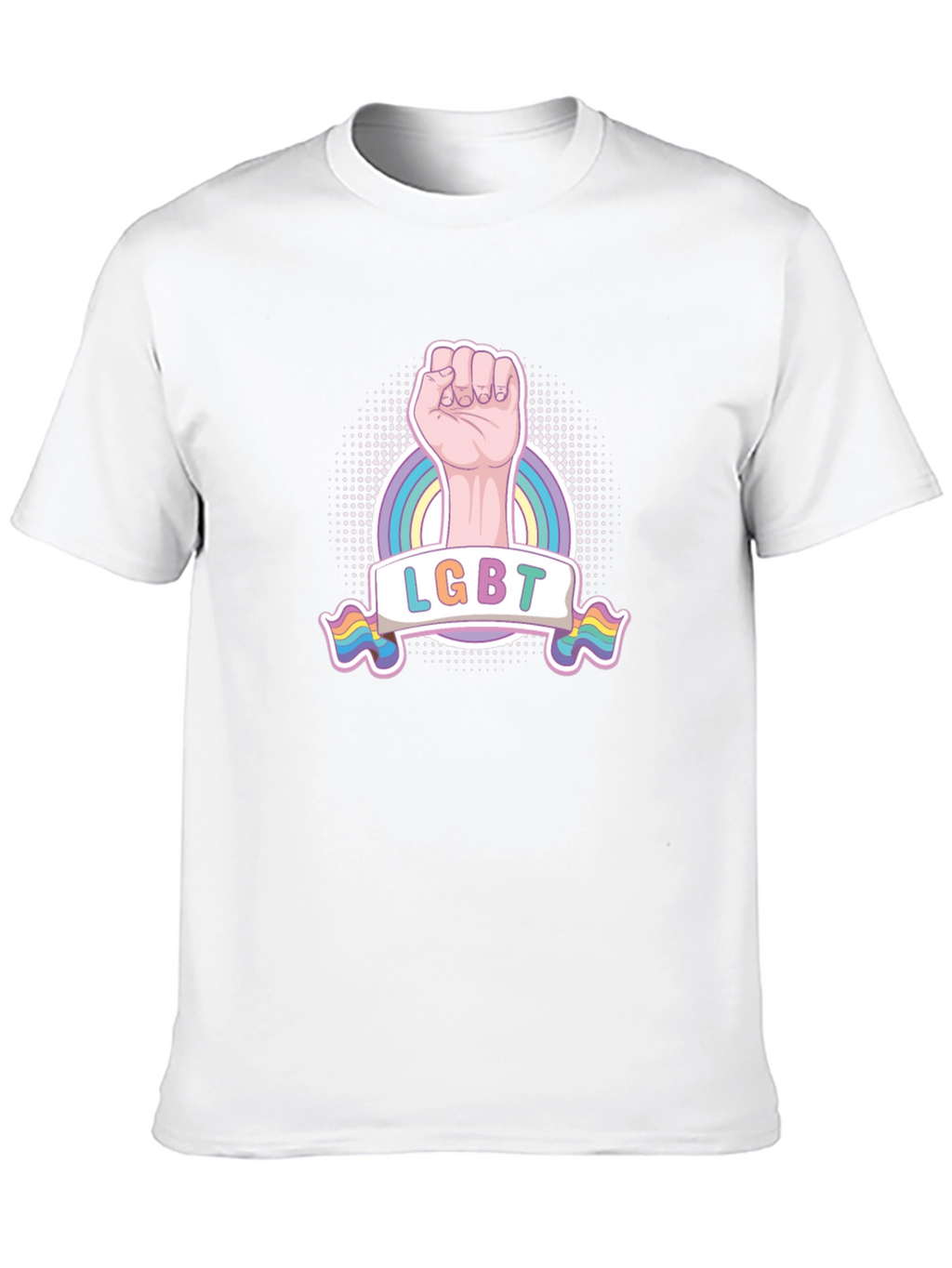 LGBT Pride Fist T-Shirt - Rainbow Graphic Tee