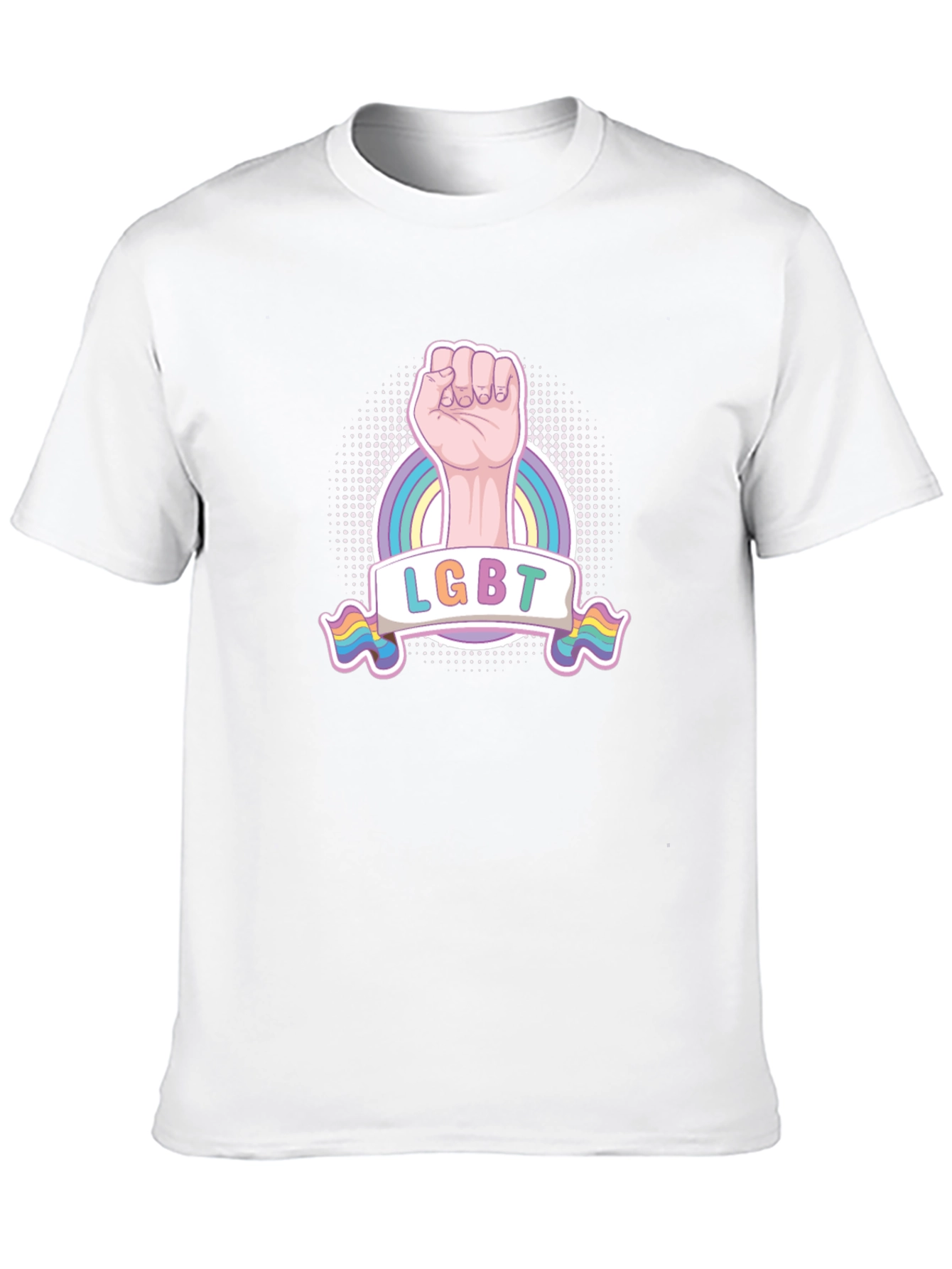 LGBT Pride Fist T-Shirt - Rainbow Graphic Tee