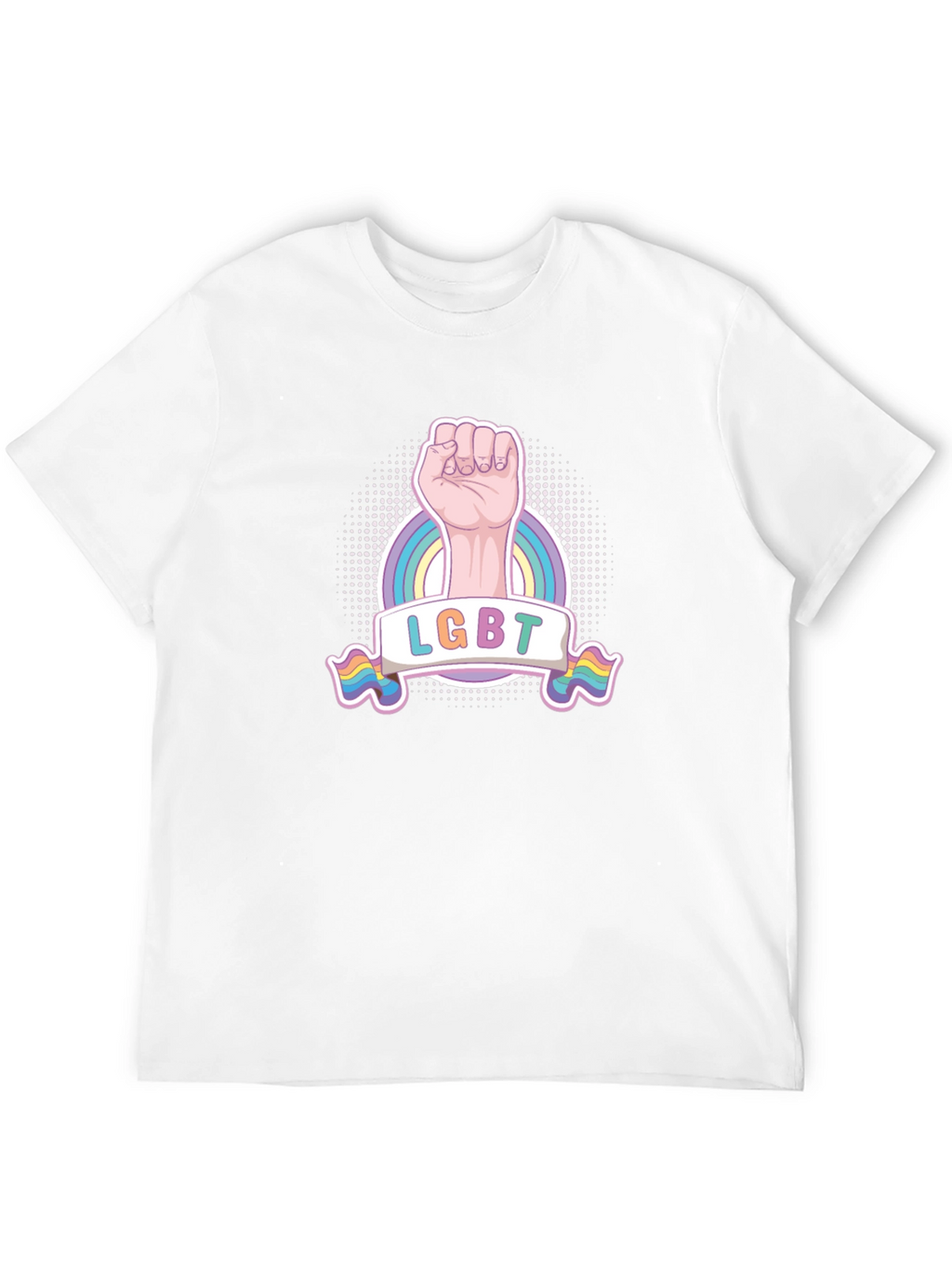 LGBT Pride Fist T-Shirt - Rainbow Graphic Tee