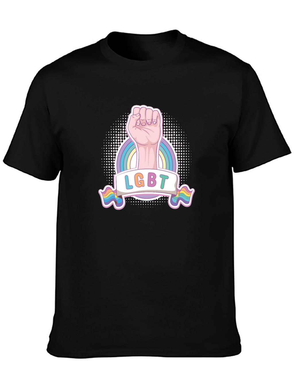 LGBT Pride Fist T-Shirt - Rainbow Graphic Tee