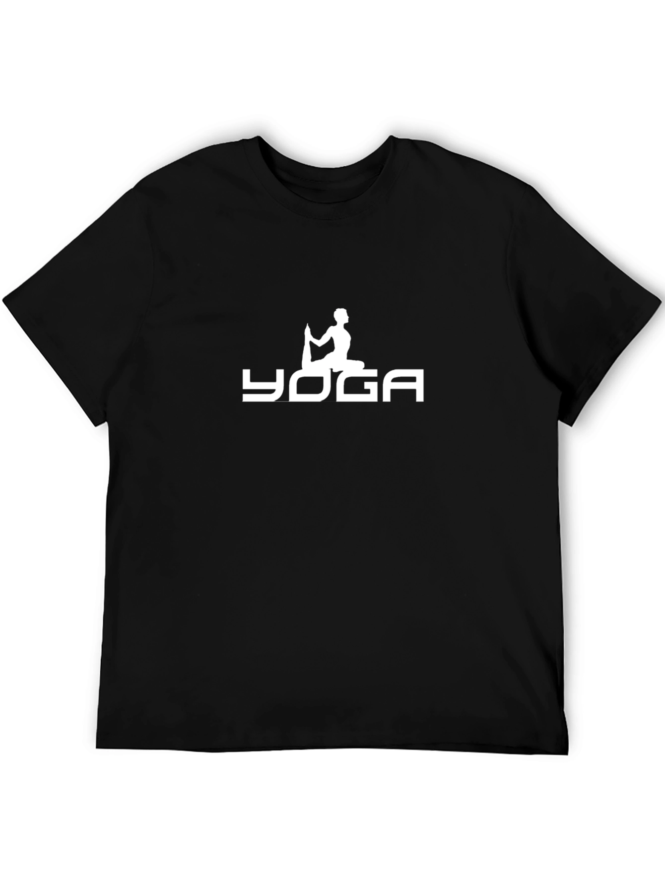 Yoga Pose Graphic Black T-Shirt
