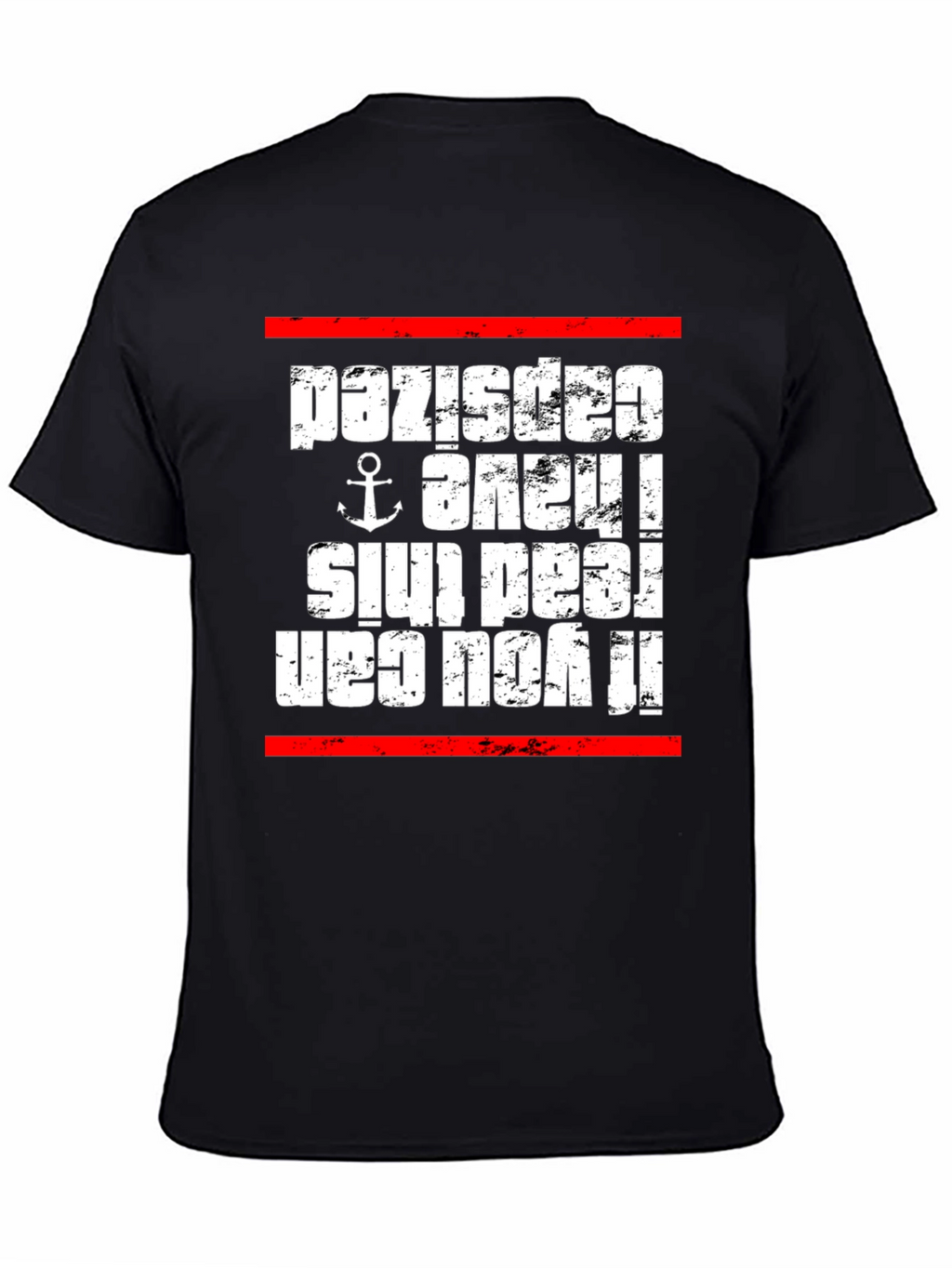 Upside Down Anchor Novelty T-Shirt