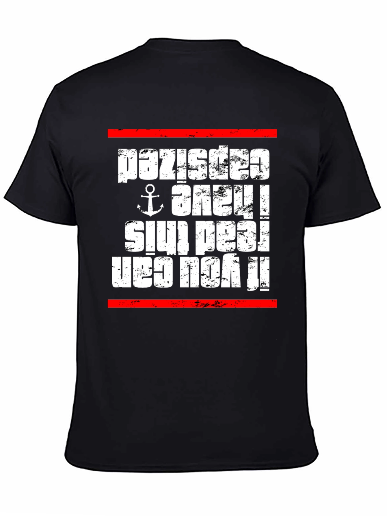 Upside Down Anchor Novelty T-Shirt
