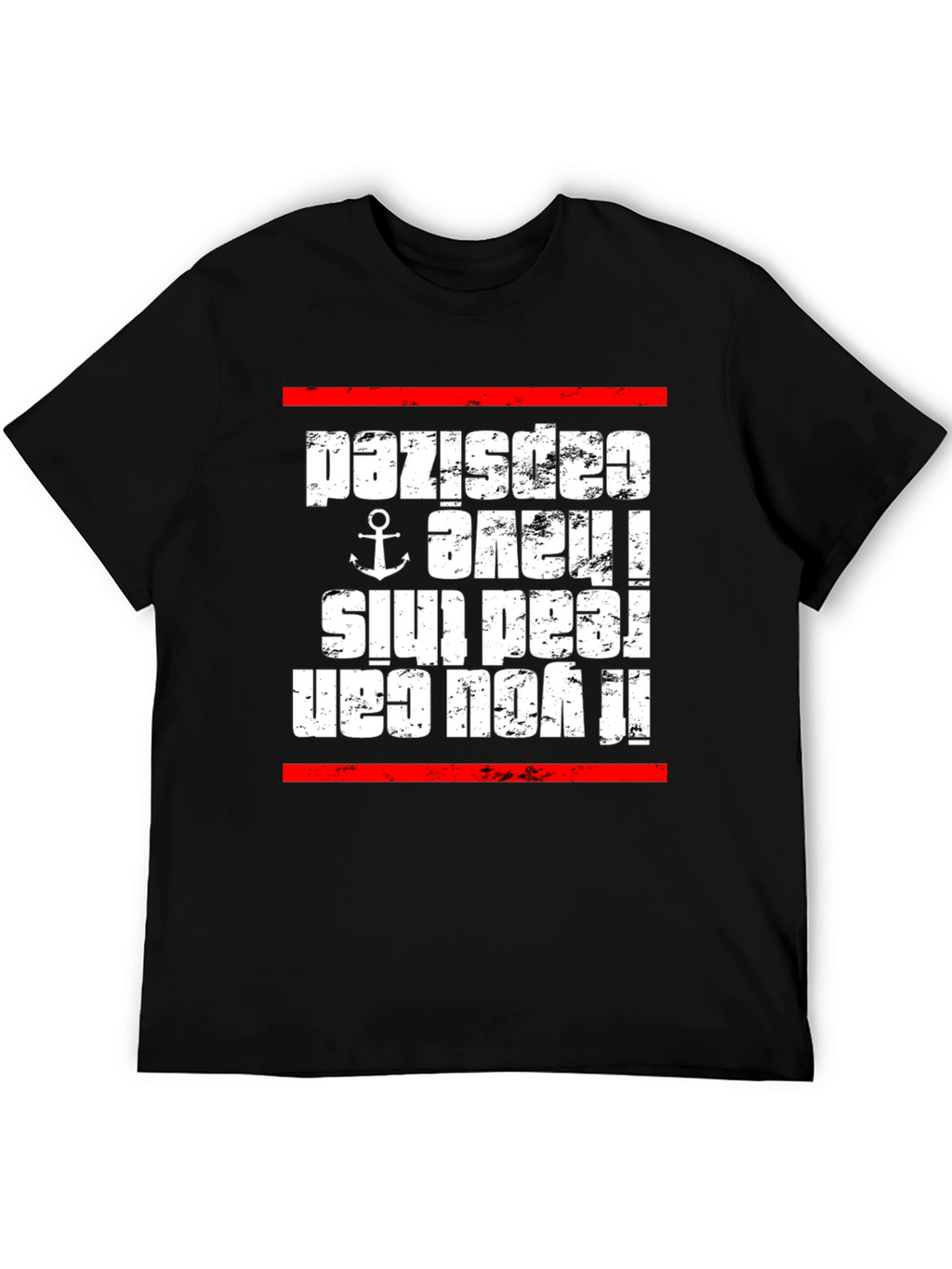 Upside Down Anchor Novelty T-Shirt