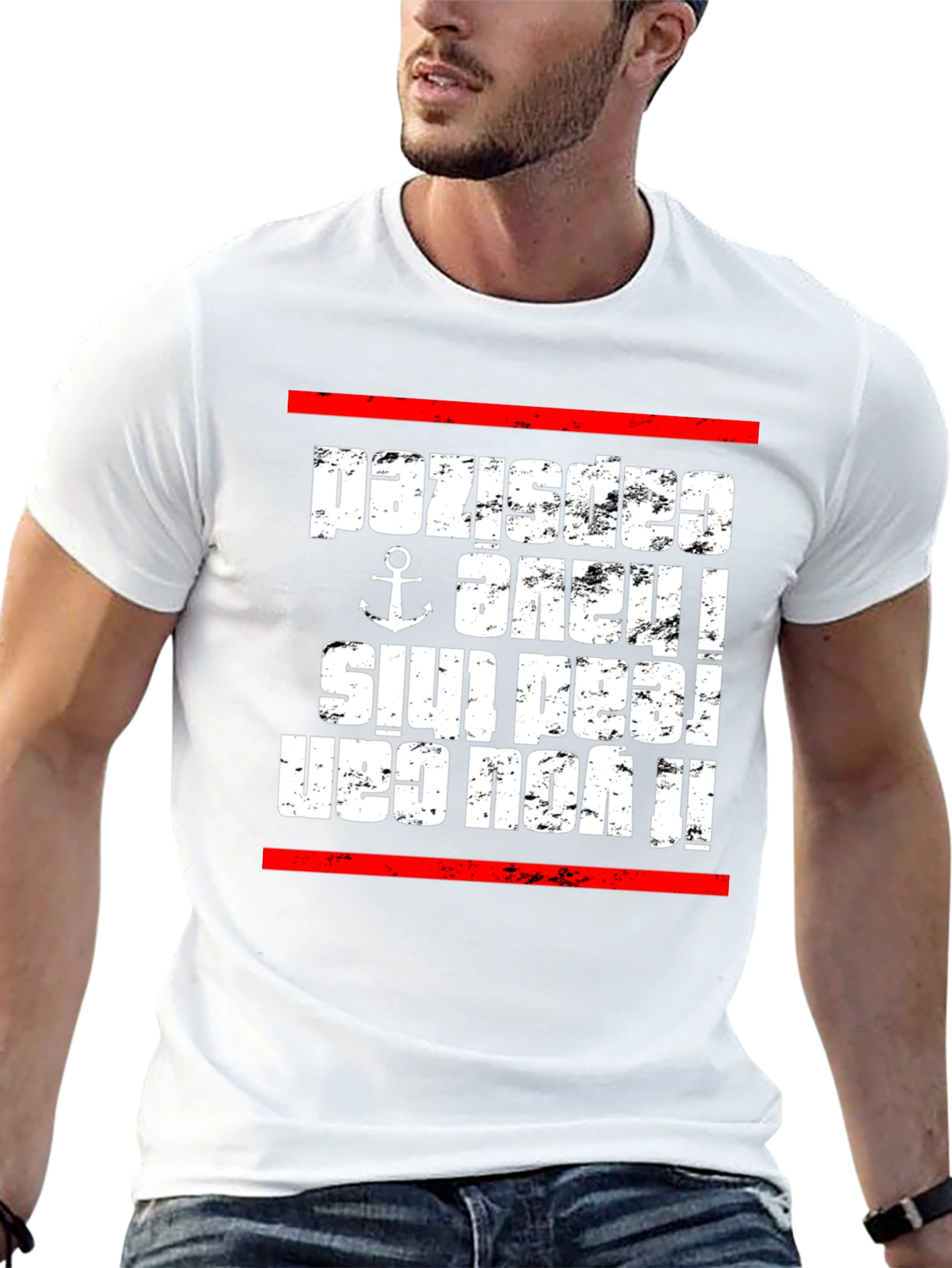 Upside Down Anchor Novelty T-Shirt