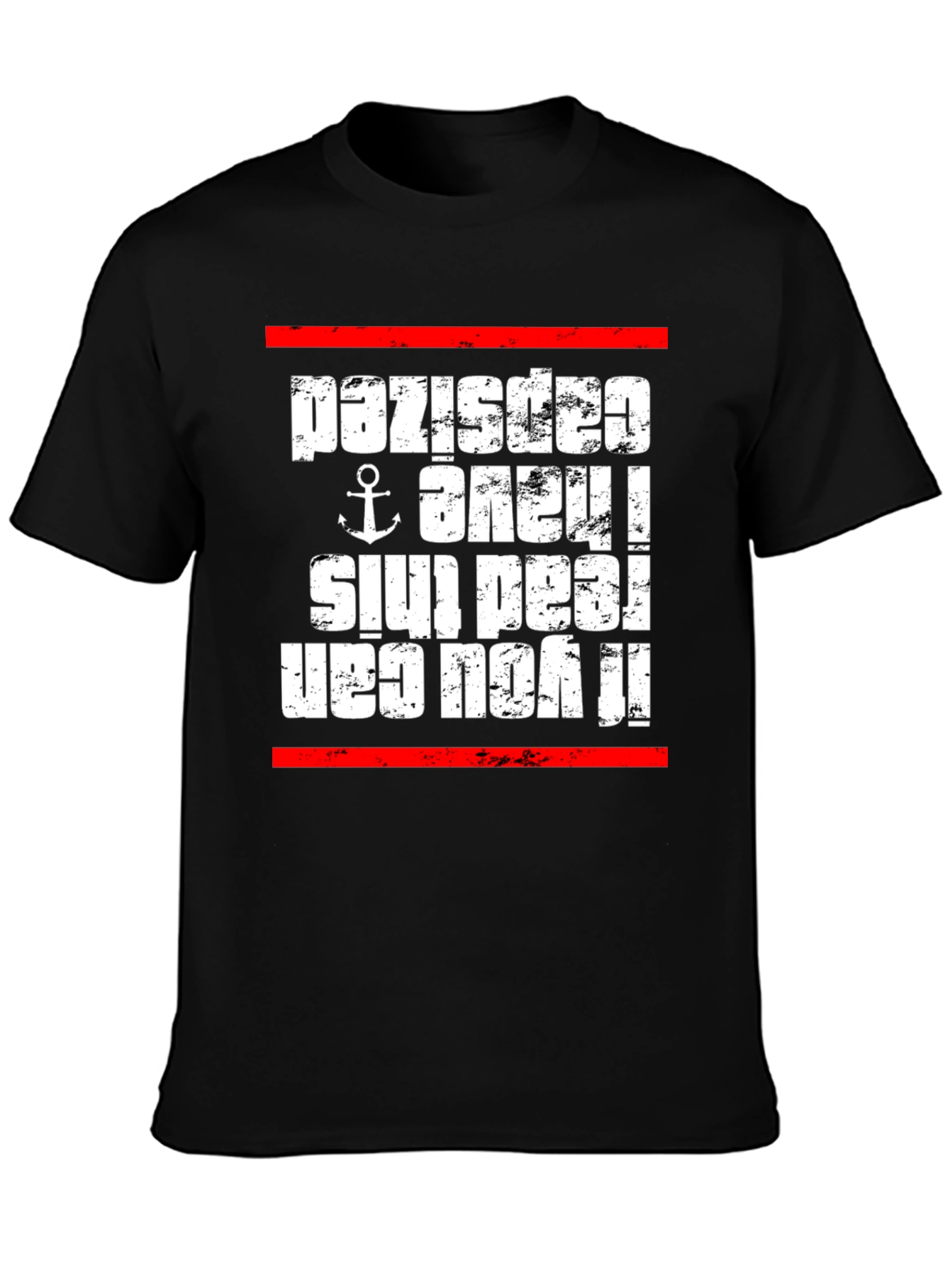 Upside Down Anchor Novelty T-Shirt