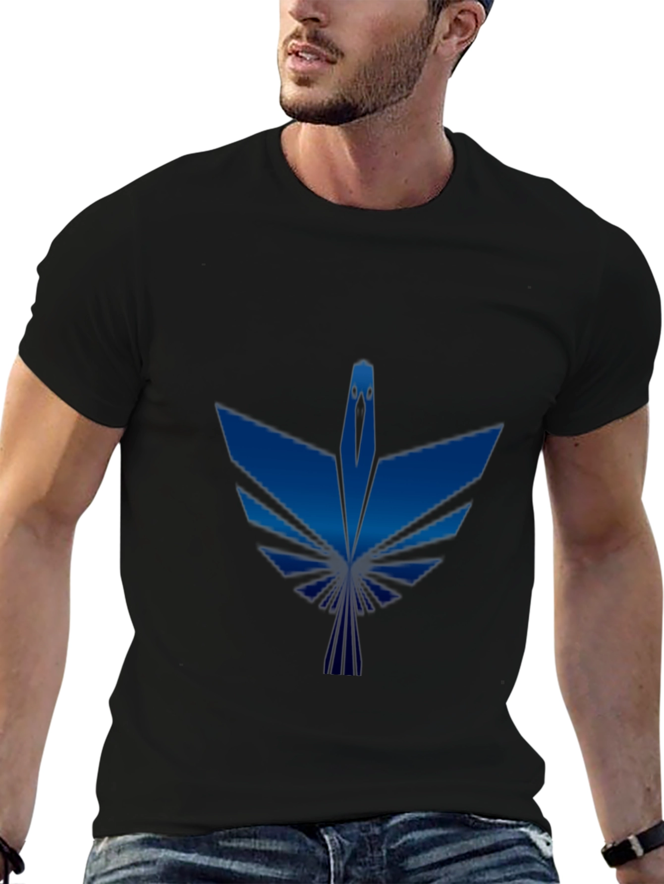 Blue Phoenix Graphic T-Shirt