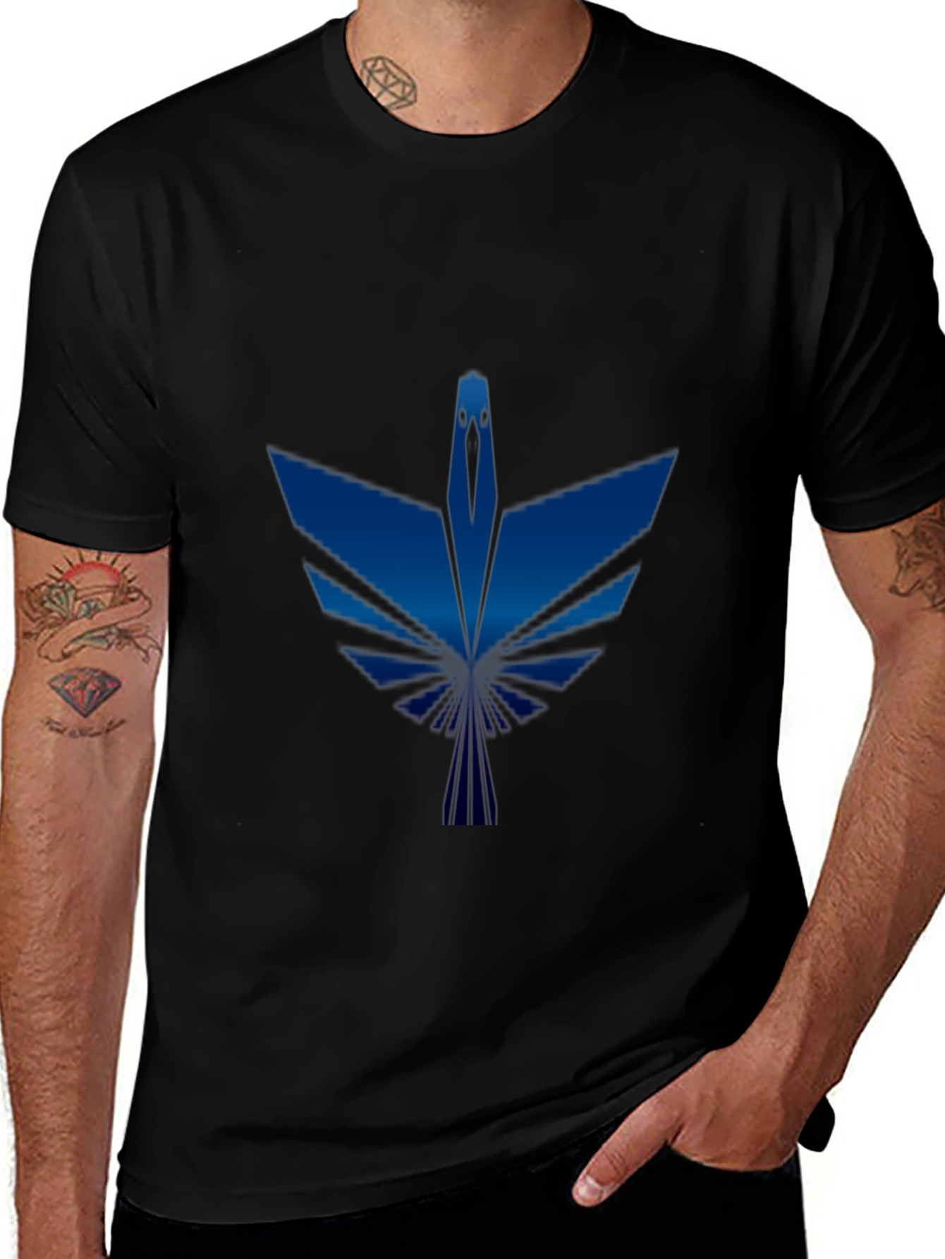 Blue Phoenix Graphic T-Shirt