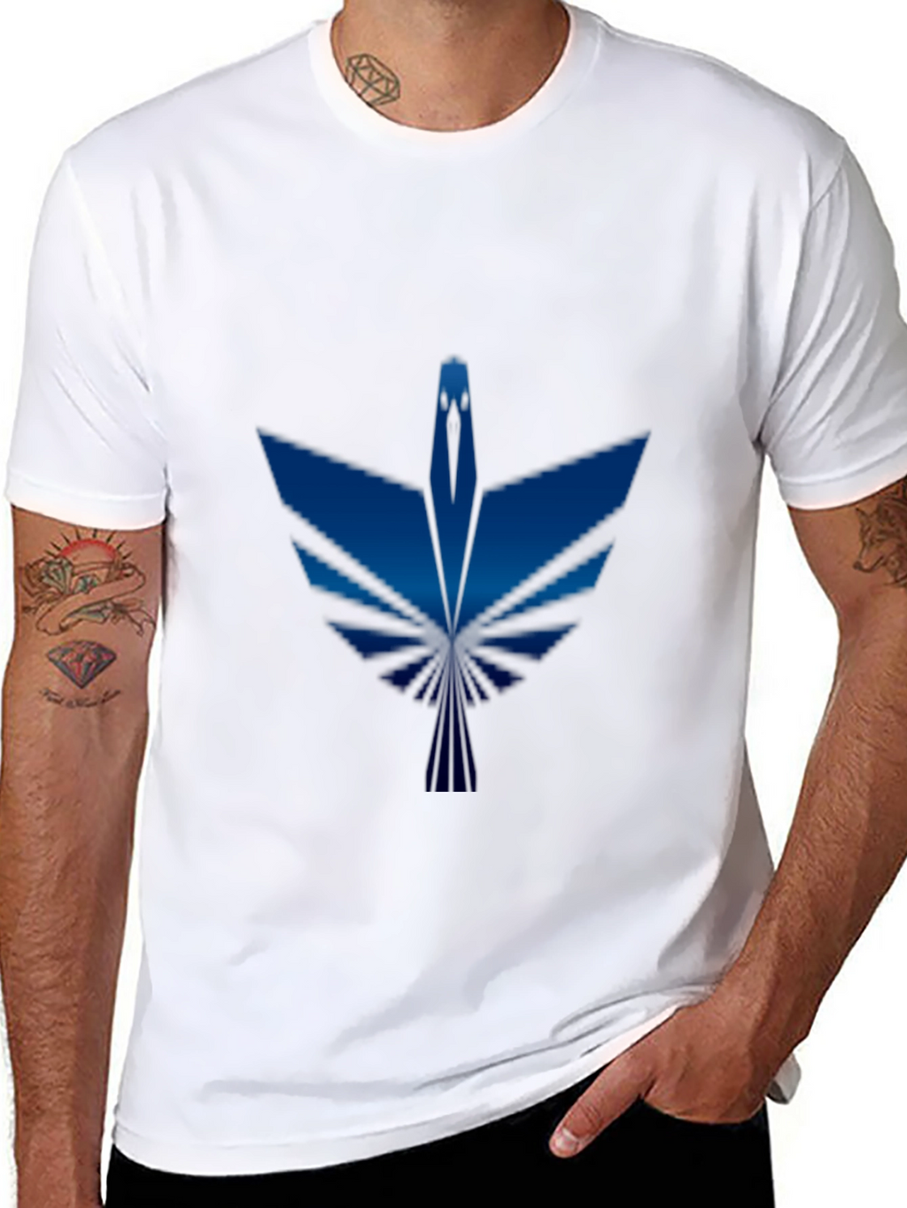 Blue Phoenix Graphic T-Shirt