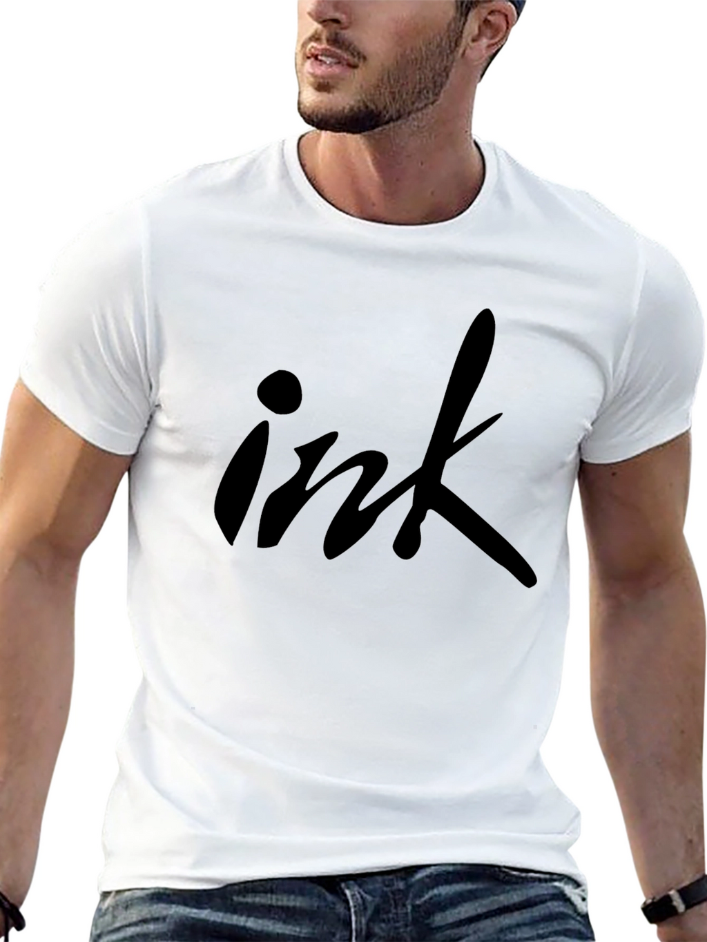 Ink Graphic Black T-Shirt - Trendy Mens Tee