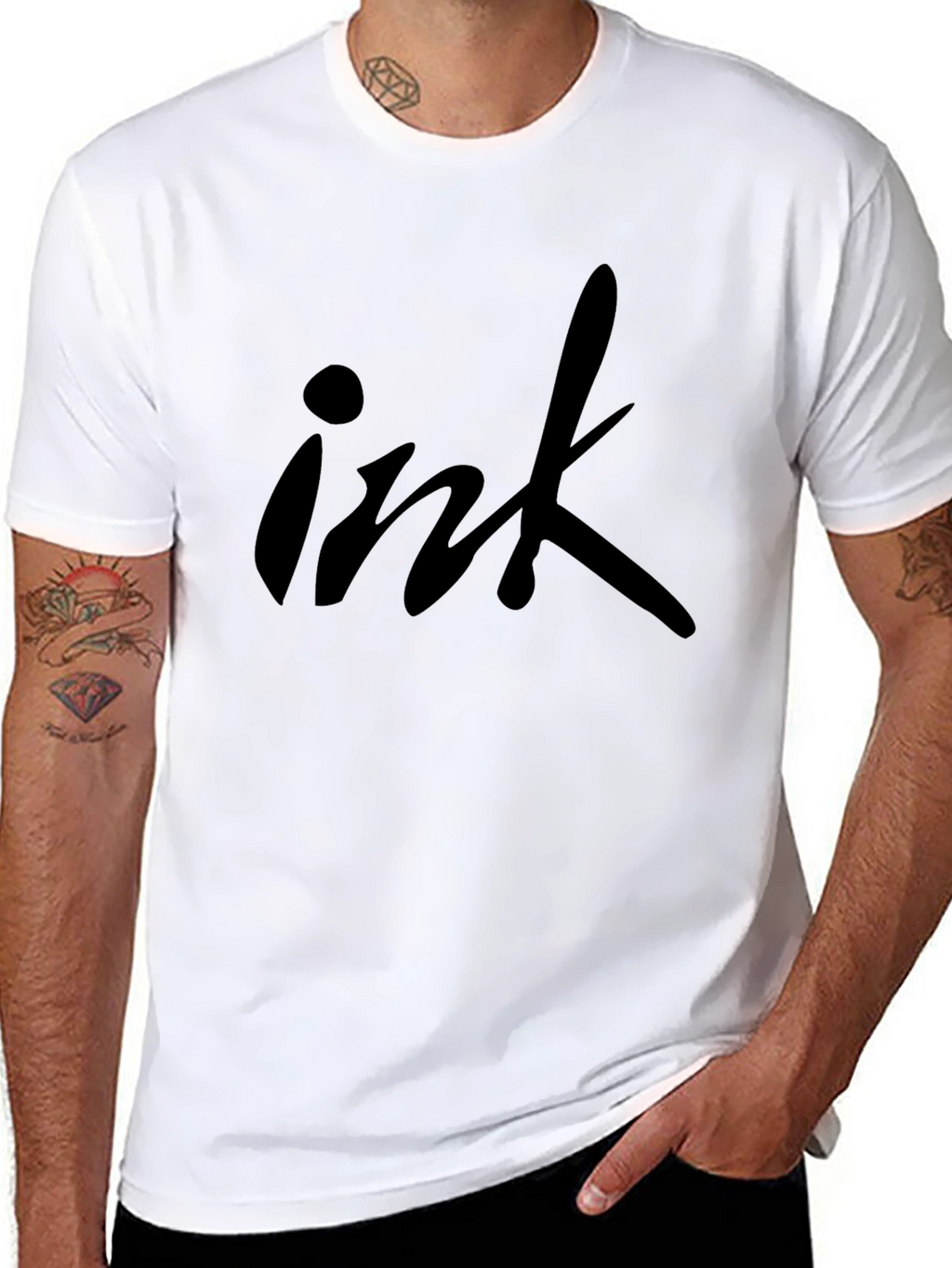 Ink Graphic Black T-Shirt - Trendy Mens Tee