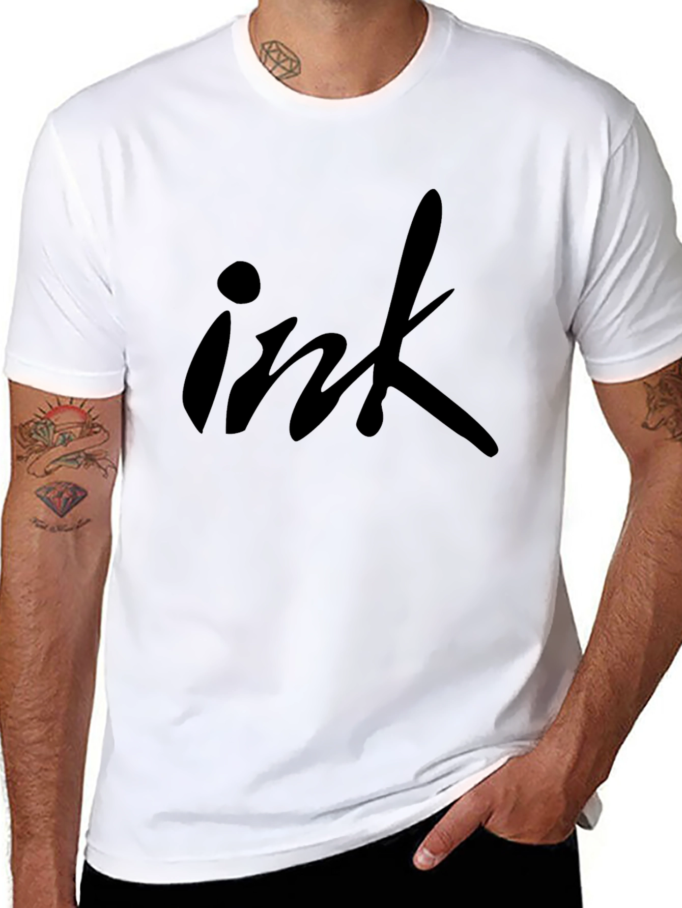 Ink Graphic Black T-Shirt - Trendy Mens Tee
