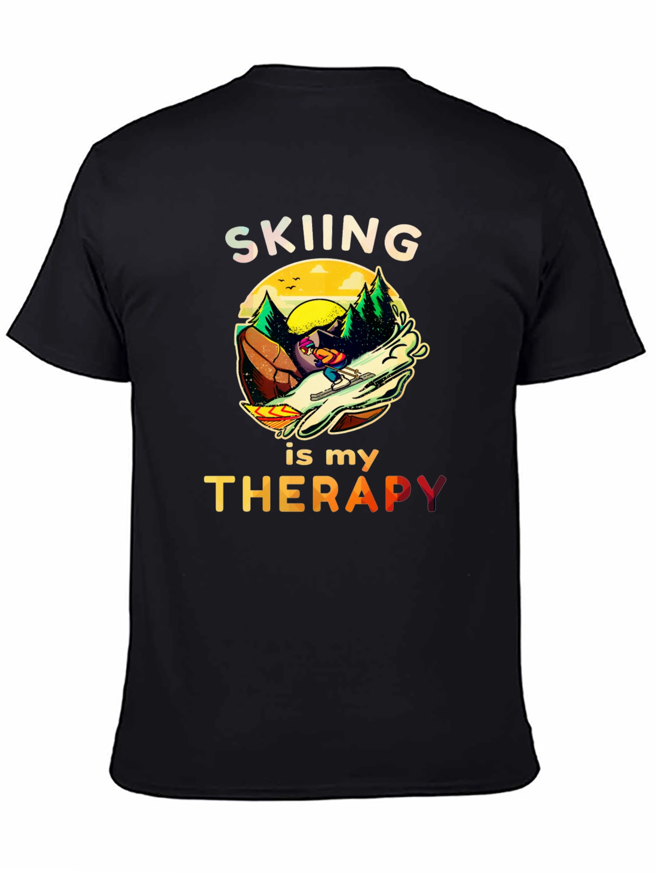 Skiing is my Therapy T-Shirt - Unisex Graphic Tee