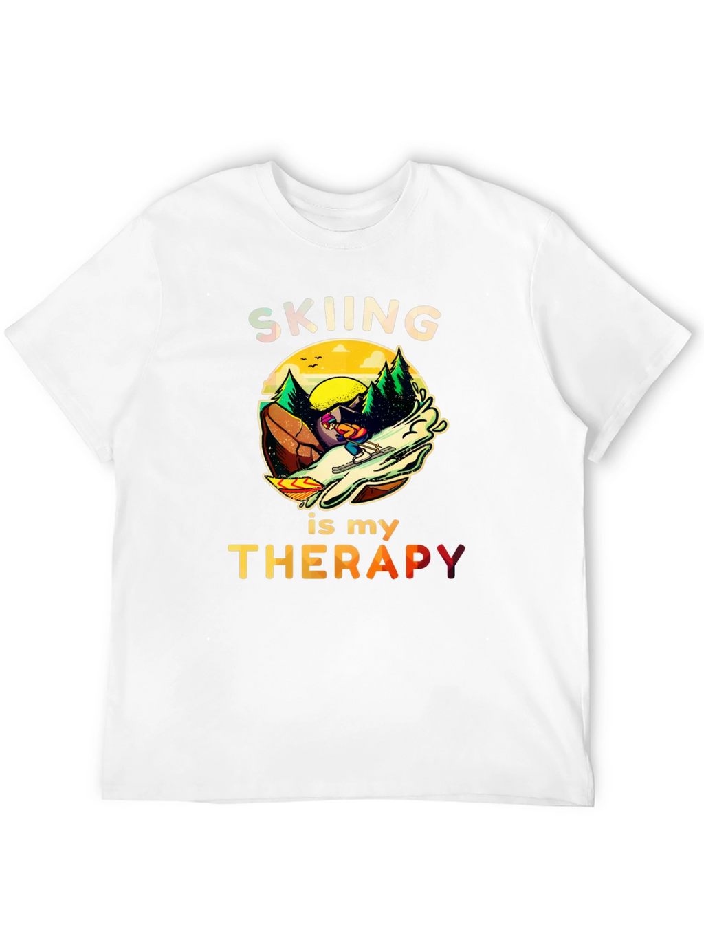 Skiing is my Therapy T-Shirt - Unisex Graphic Tee