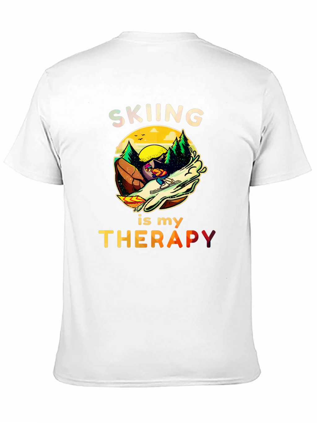 Skiing is my Therapy T-Shirt - Unisex Graphic Tee