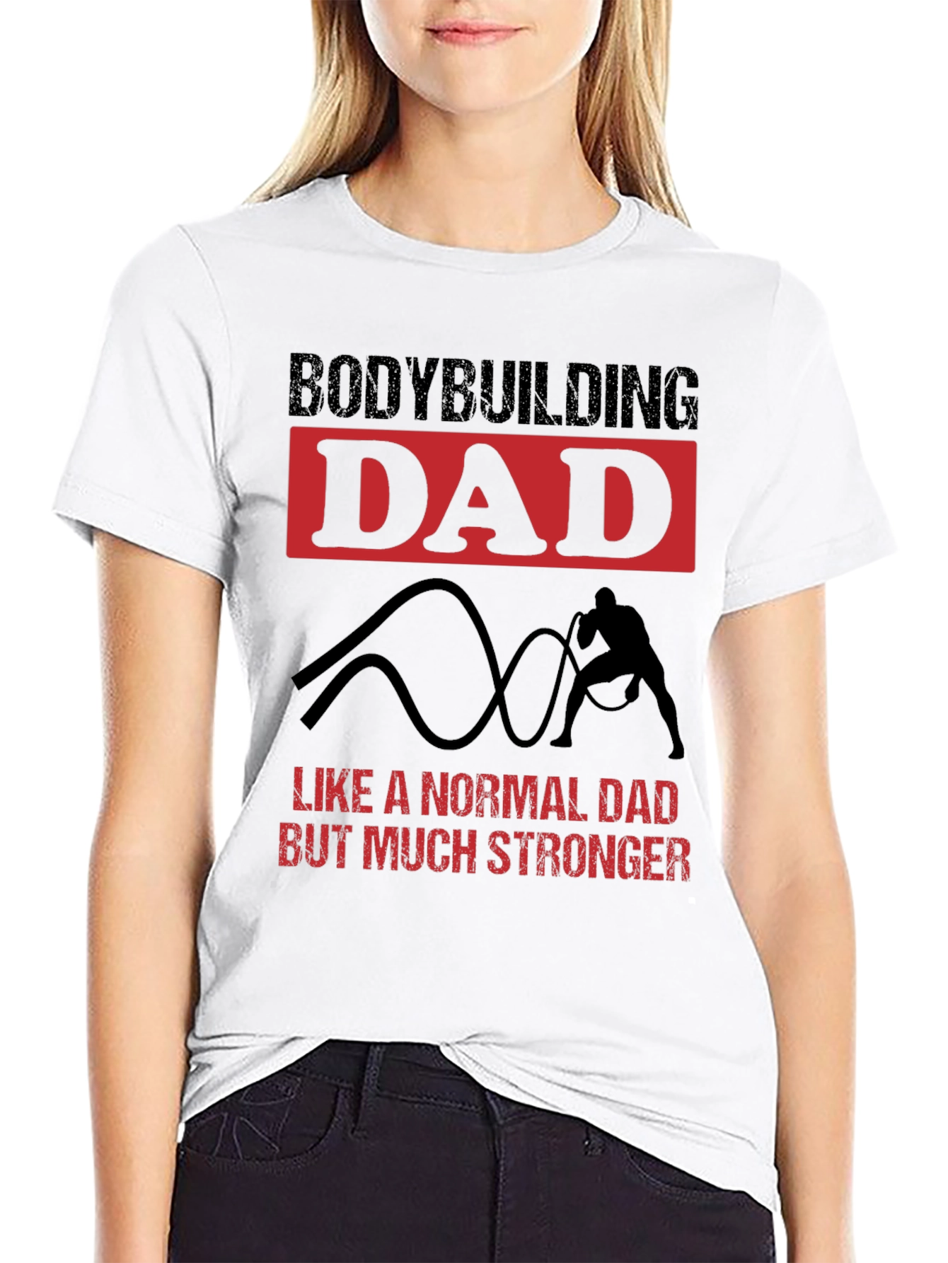 Bodybuilding Dad T-Shirt - Strong Dad Gift
