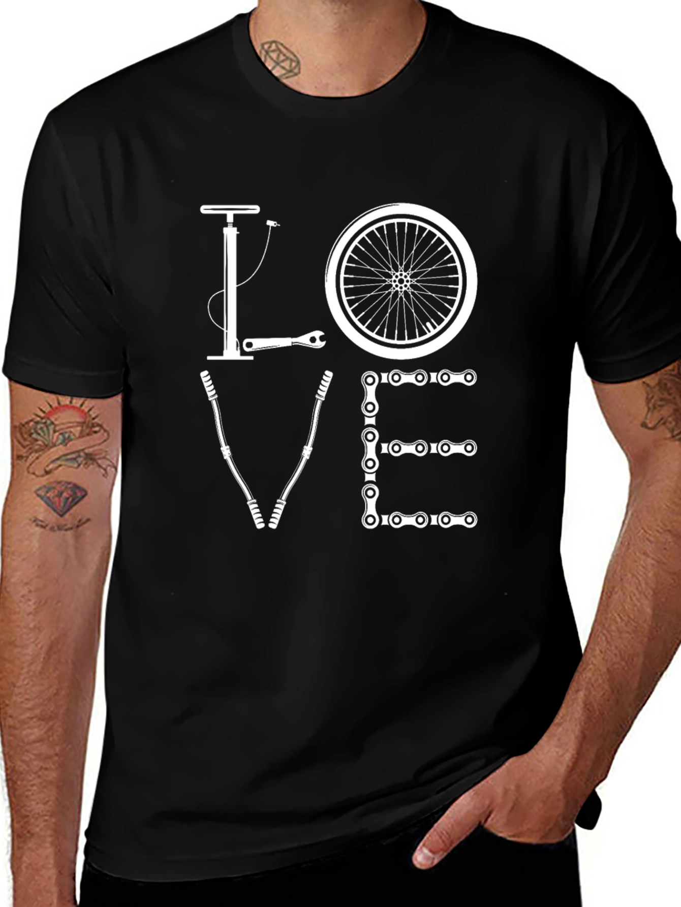 Love Cycling T-Shirt - Black Graphic Tee for Bike Enthusiasts