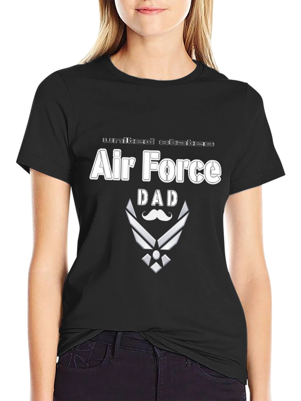 Air Force Dad T-Shirt - Black