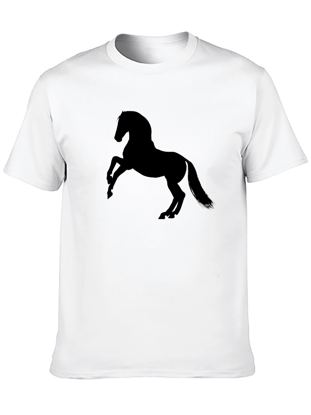 Black Horse Silhouette Mens T-Shirt