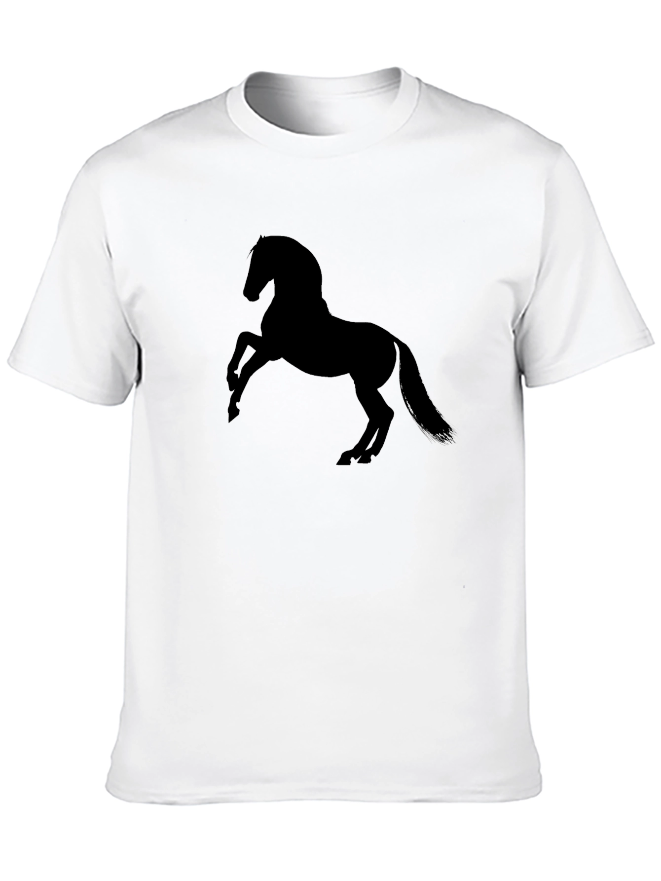 Black Horse Silhouette Mens T-Shirt