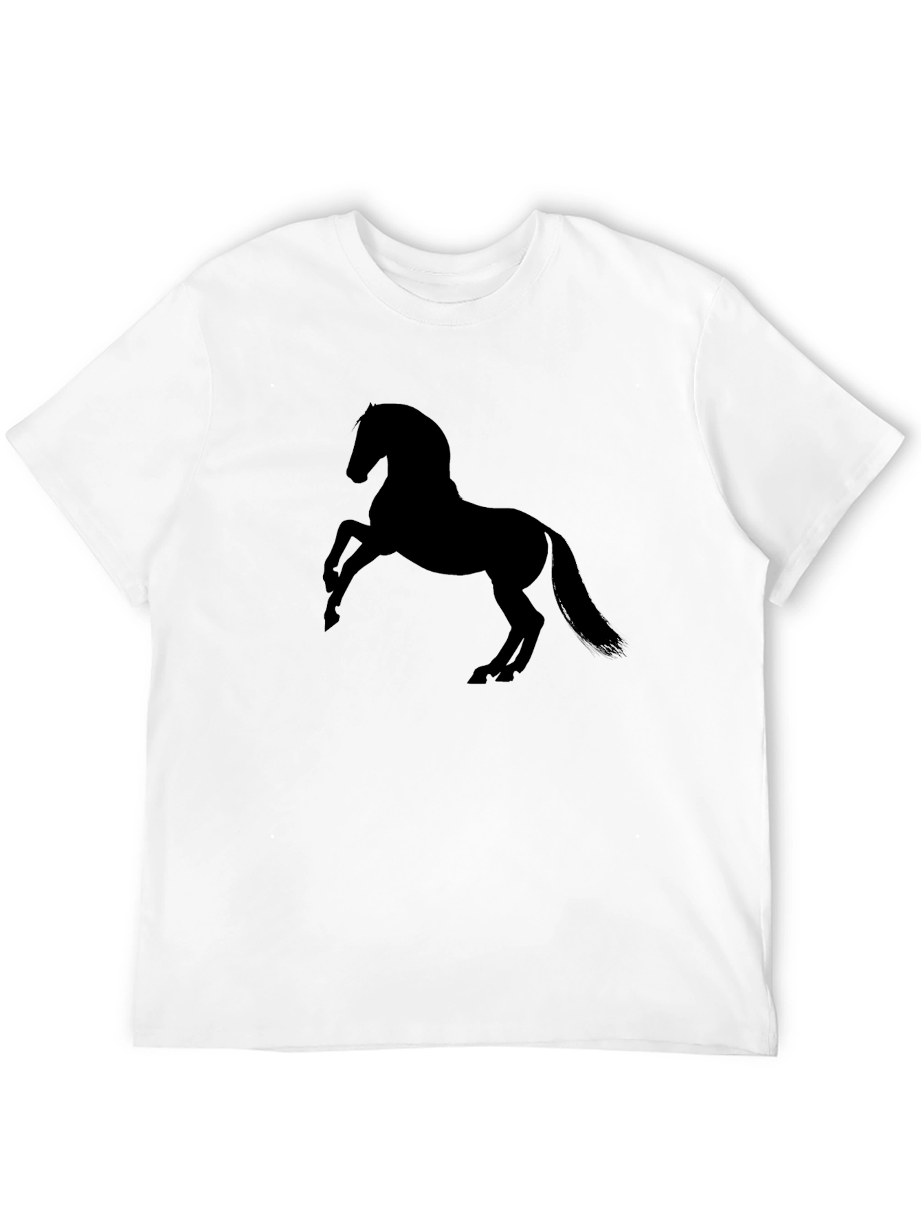 Black Horse Silhouette Mens T-Shirt