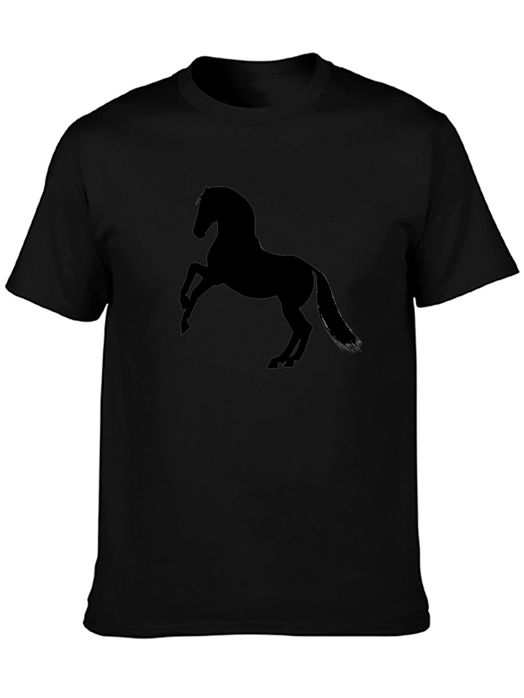 Black Horse Silhouette Mens T-Shirt