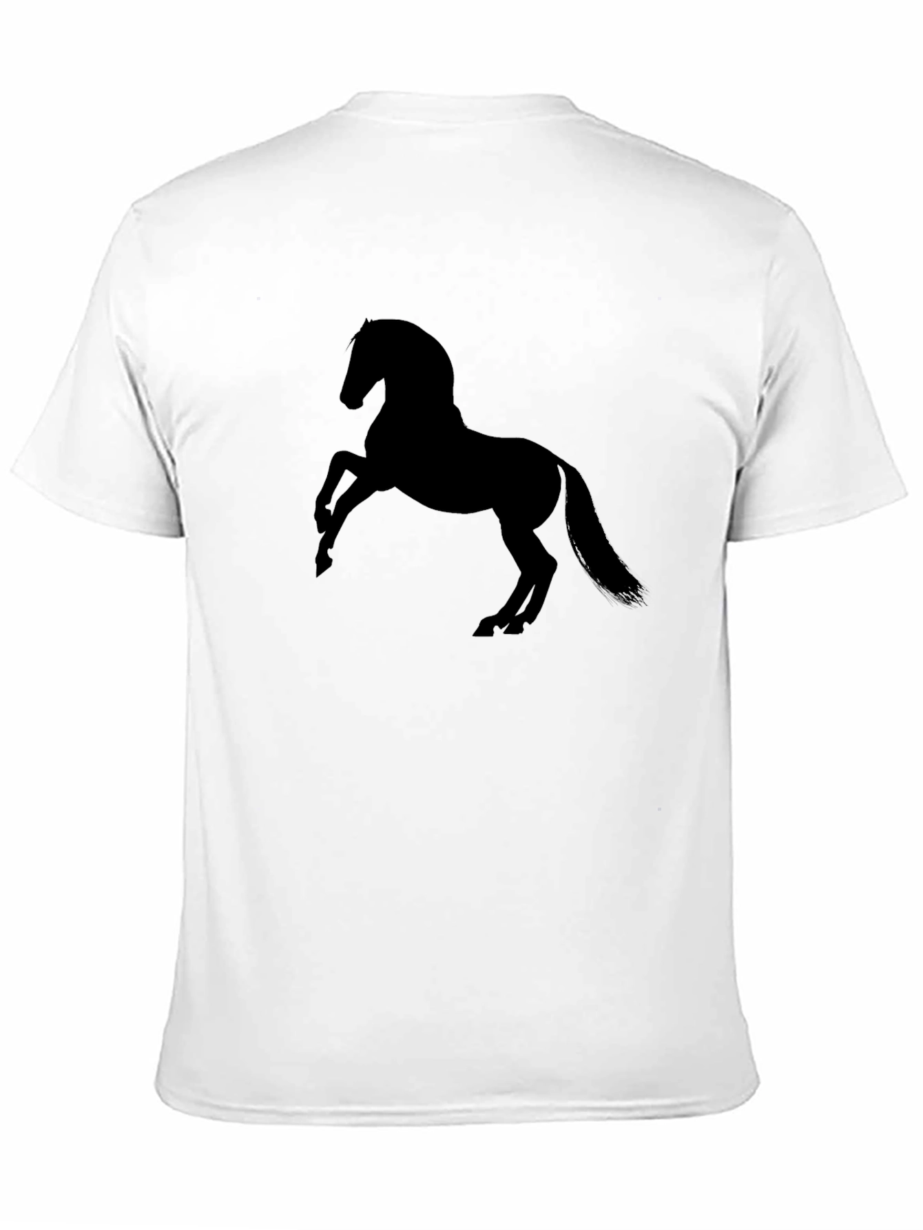 Black Horse Silhouette Mens T-Shirt