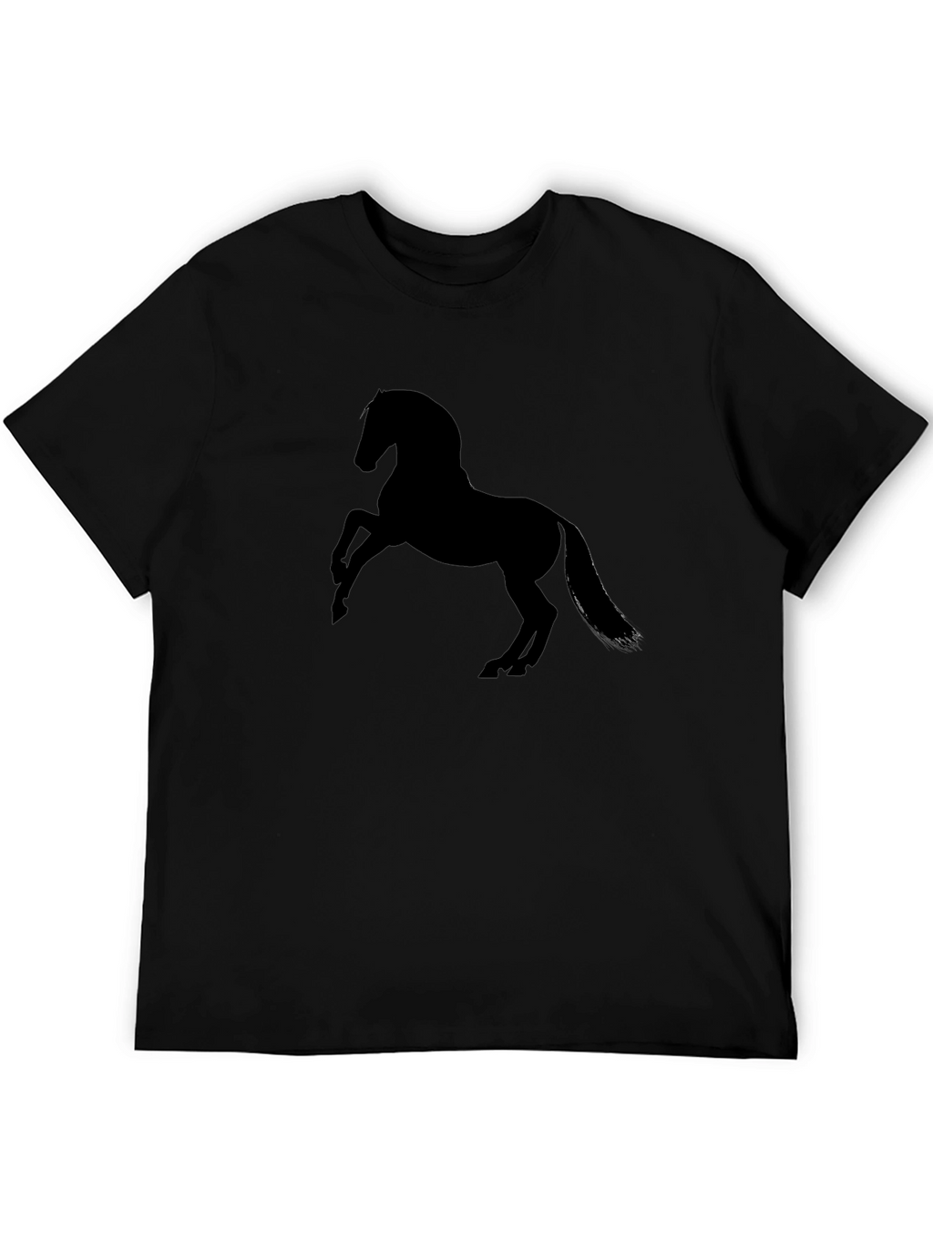 Black Horse Silhouette Mens T-Shirt