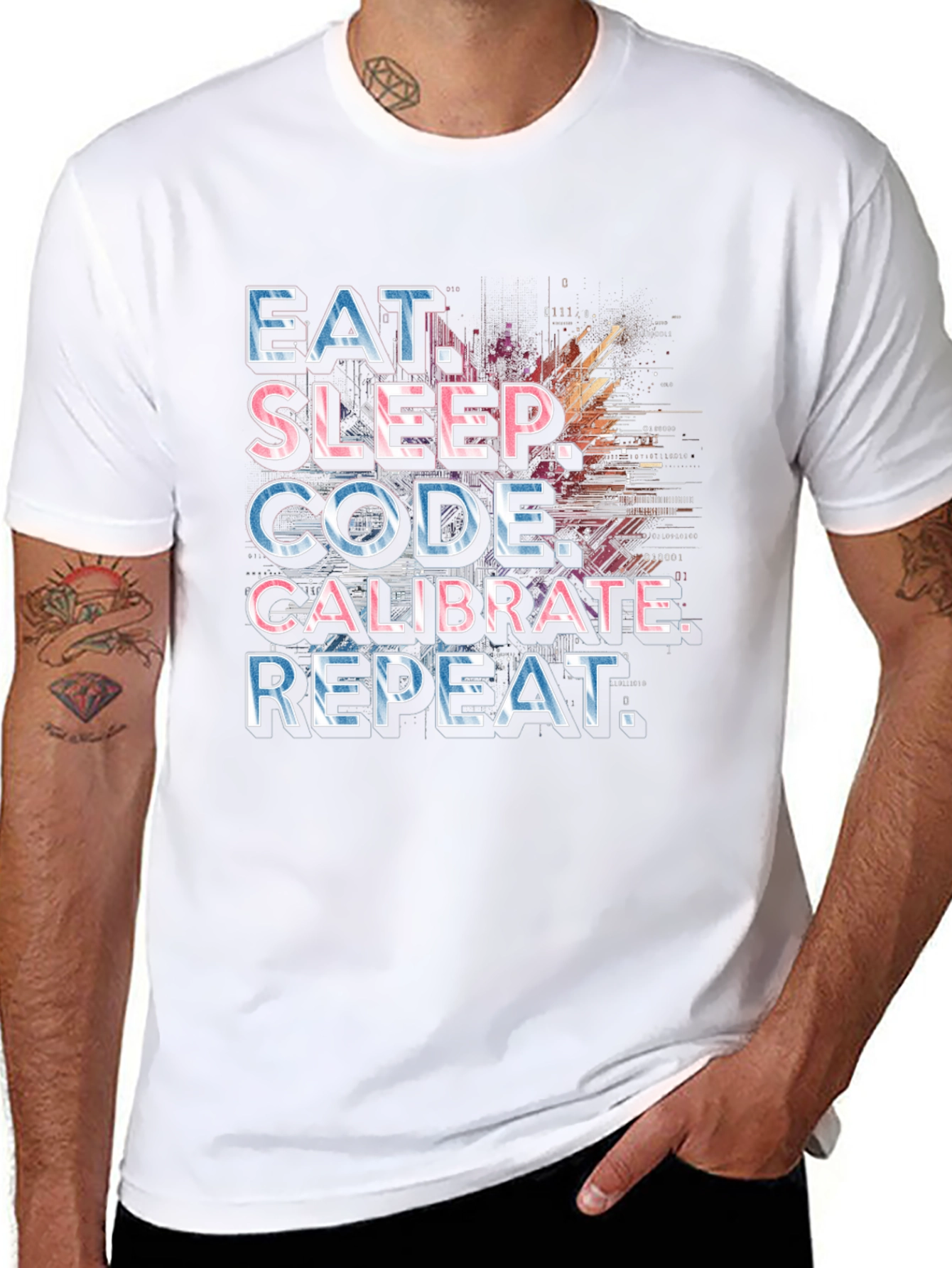 Eat Sleep Code Calibrate Repeat Programmer T-Shirt
