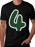 Lucky Number Four T-Shirt - Fun Graphic Tee