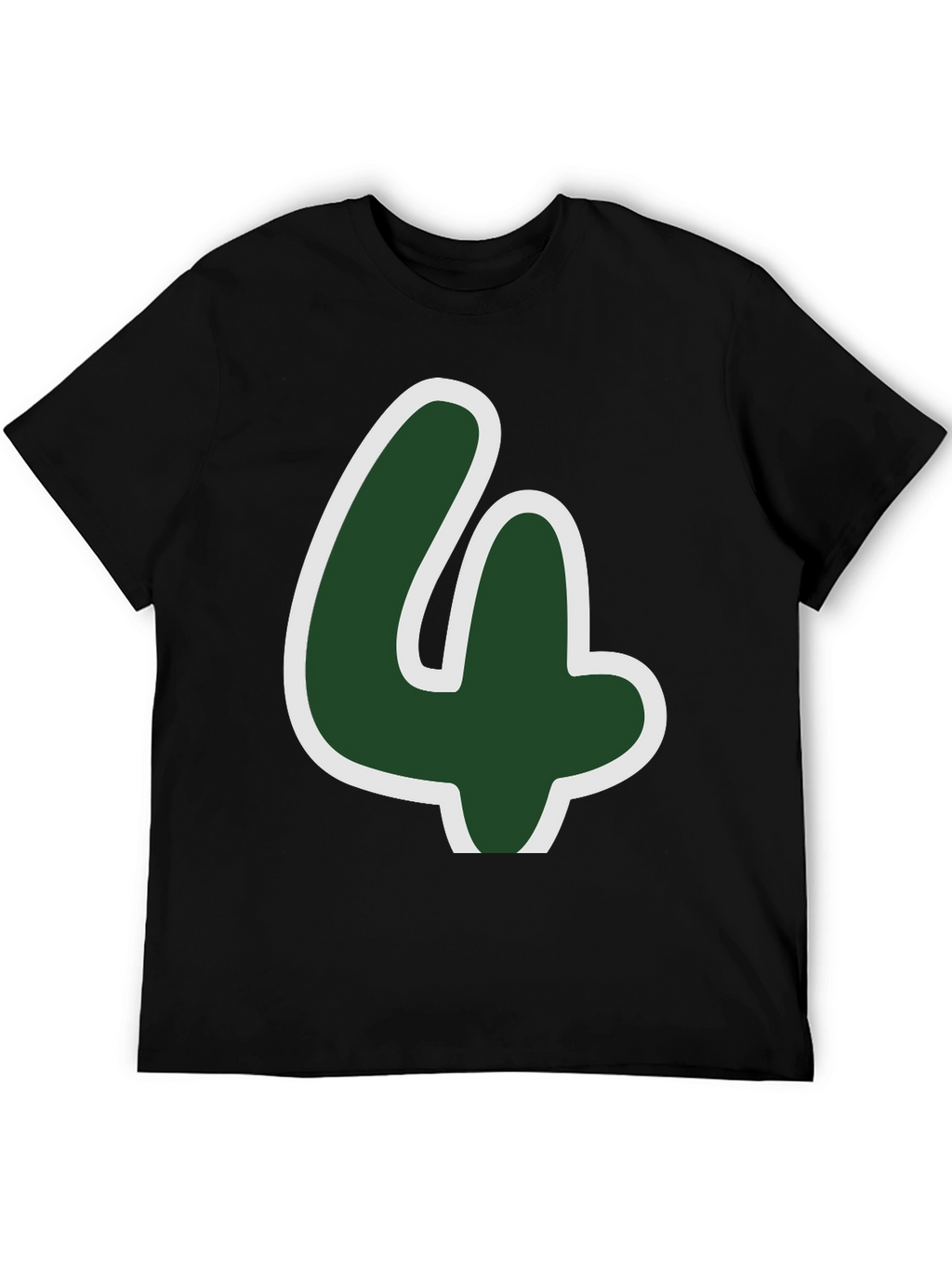Lucky Number Four T-Shirt - Fun Graphic Tee