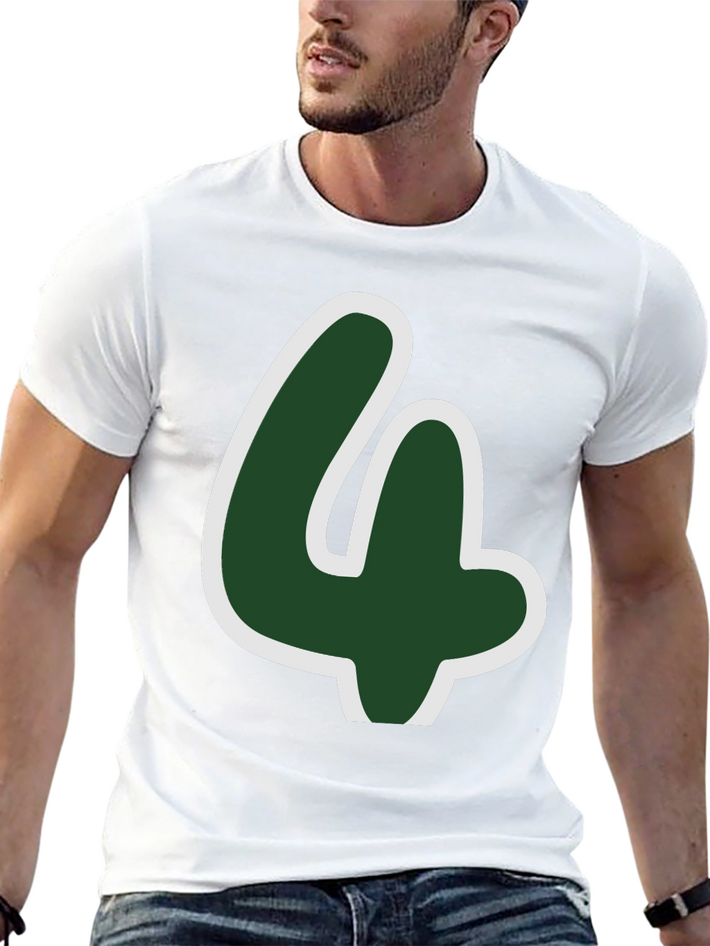Lucky Number Four T-Shirt - Fun Graphic Tee