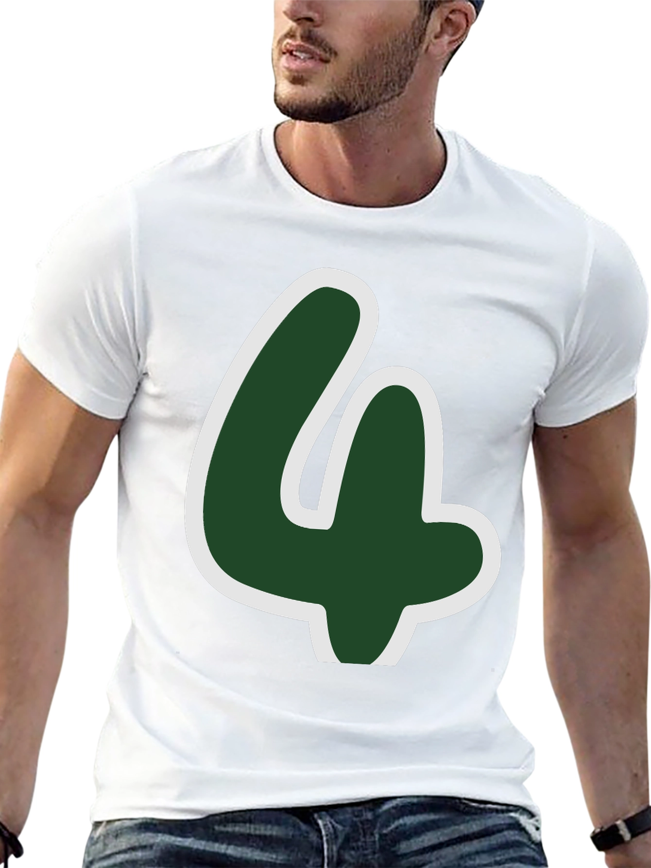 Lucky Number Four T-Shirt - Fun Graphic Tee