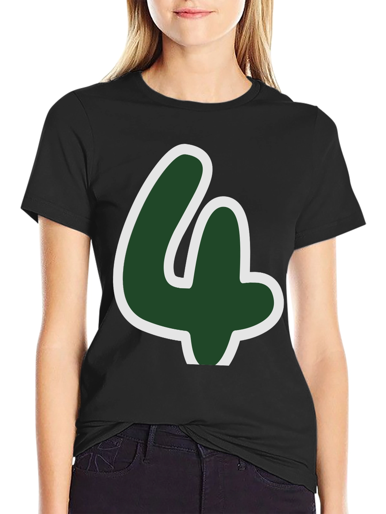 Lucky Number Four T-Shirt - Fun Graphic Tee