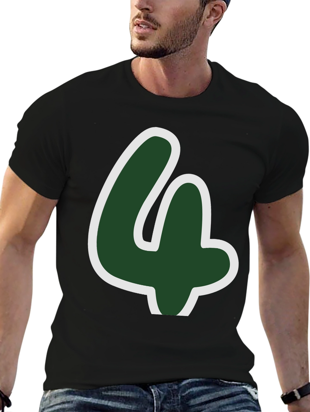 Lucky Number Four T-Shirt - Fun Graphic Tee