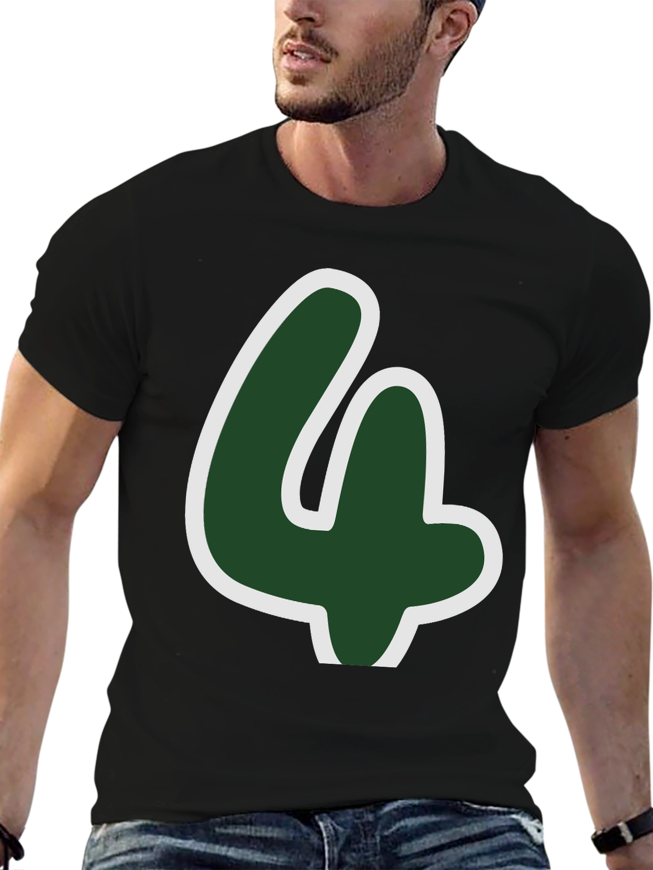 Lucky Number Four T-Shirt - Fun Graphic Tee