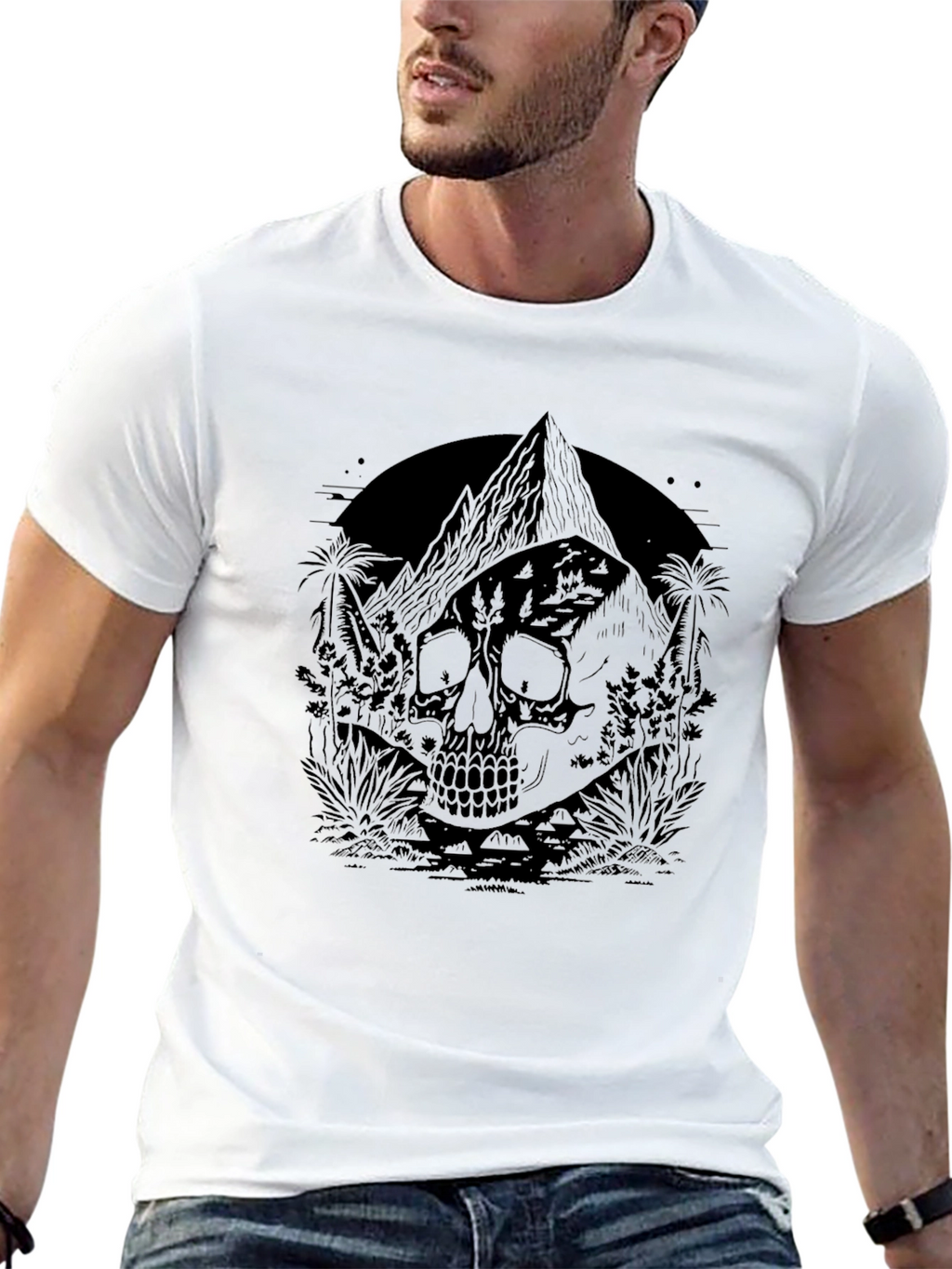 Skull Mountain Black T-Shirt