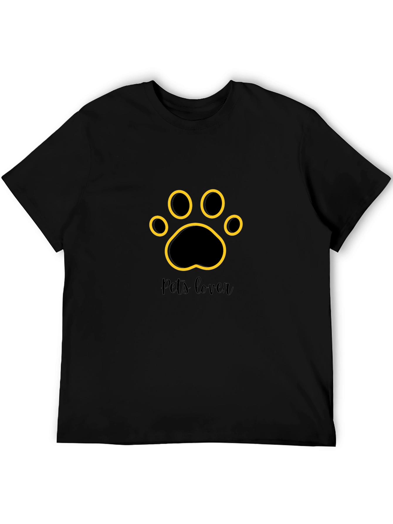 Stylish Pets Lover Black T-Shirt