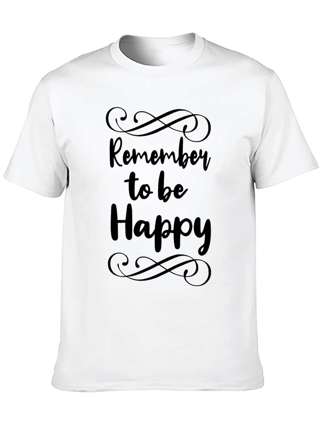 Remember to be Happy Black Graphic Tee