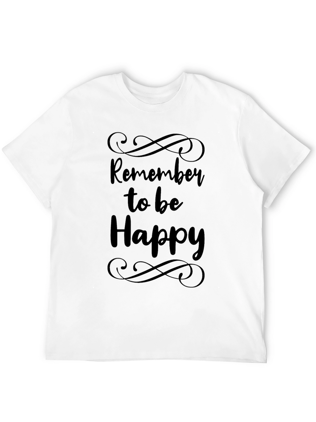 Remember to be Happy Black Graphic Tee