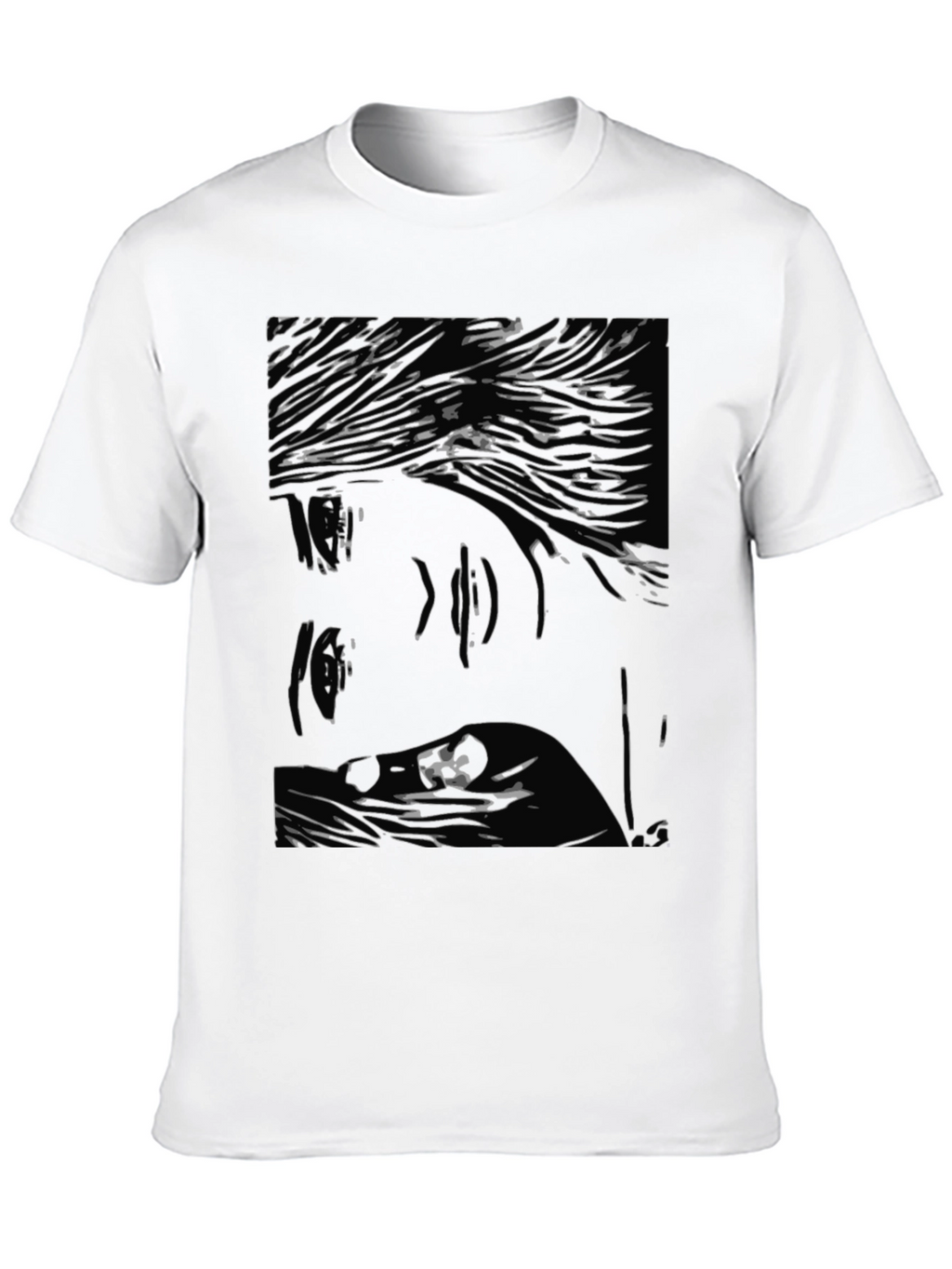 Abstract Art Tee: Black Graphic Print T-Shirt