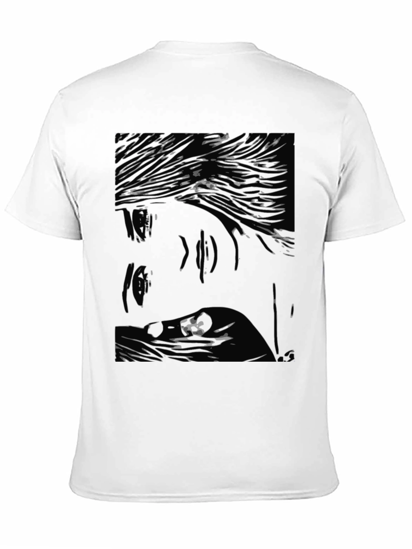 Abstract Art Tee: Black Graphic Print T-Shirt