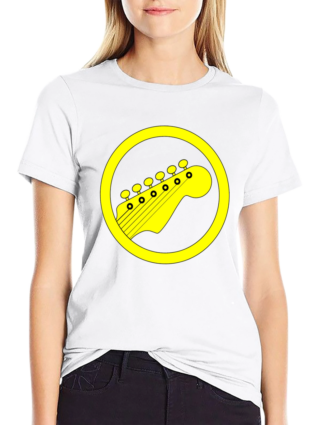 Guitar Headstock Graphic Tee - Rock On!