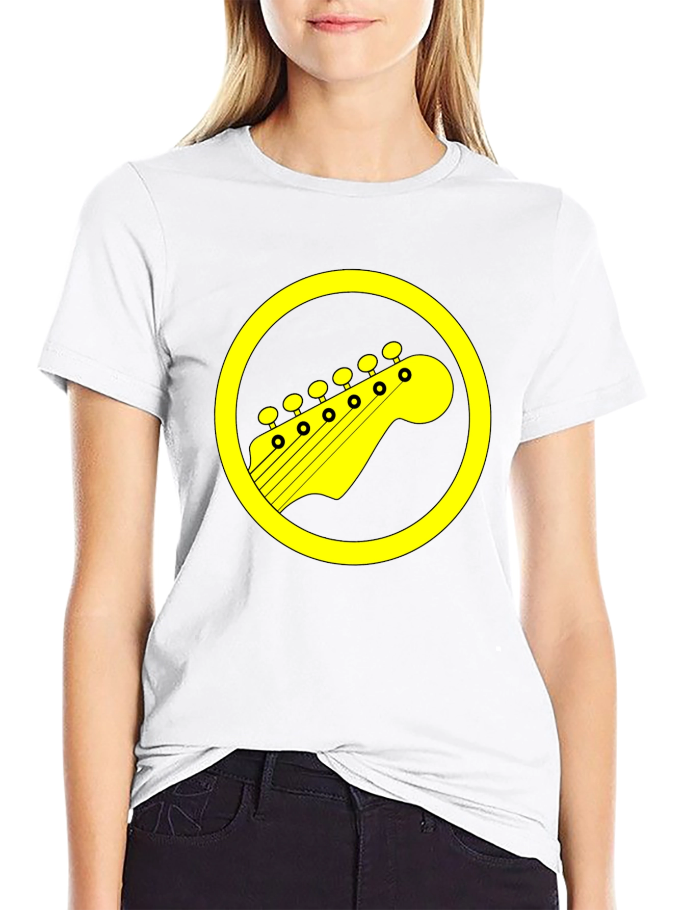 Guitar Headstock Graphic Tee - Rock On!