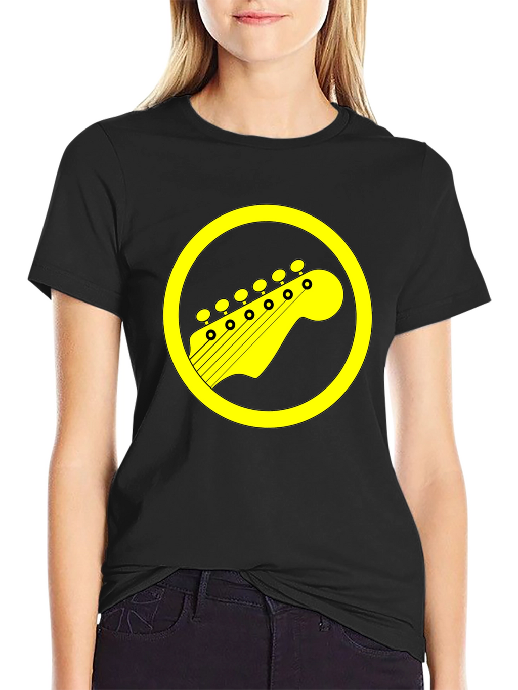 Guitar Headstock Graphic Tee - Rock On!