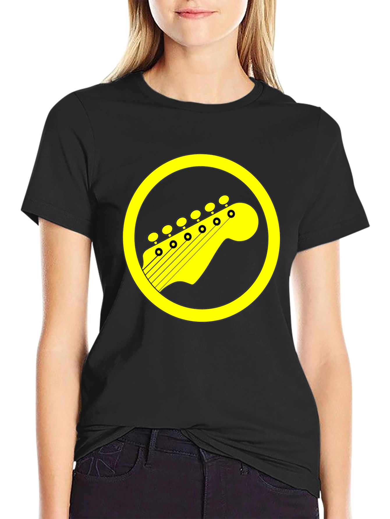 Guitar Headstock Graphic Tee - Rock On!